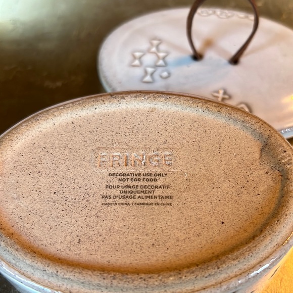 Marks White artisan oval stoneware decorative trinket box w/lid-NWOT - Picture 11 of 12